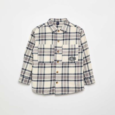 Flannel Overshirt BLUE