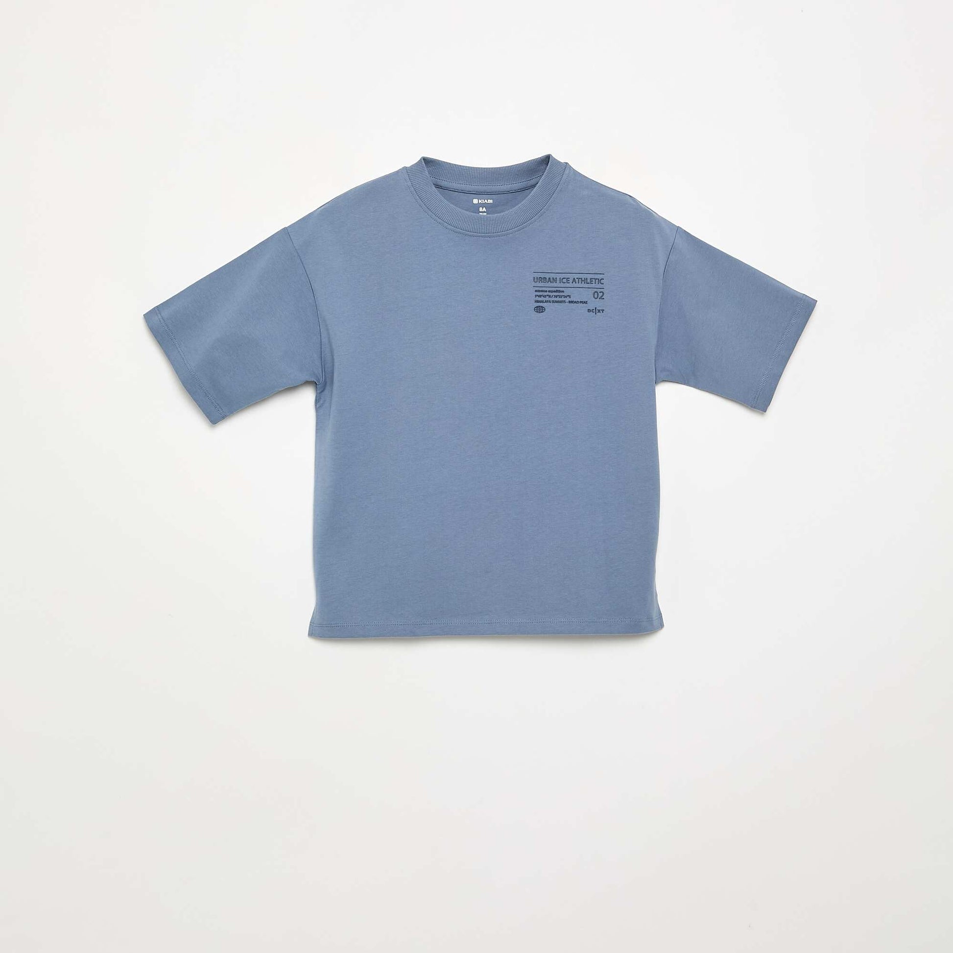Short-sleeved printed T-shirt BLUE