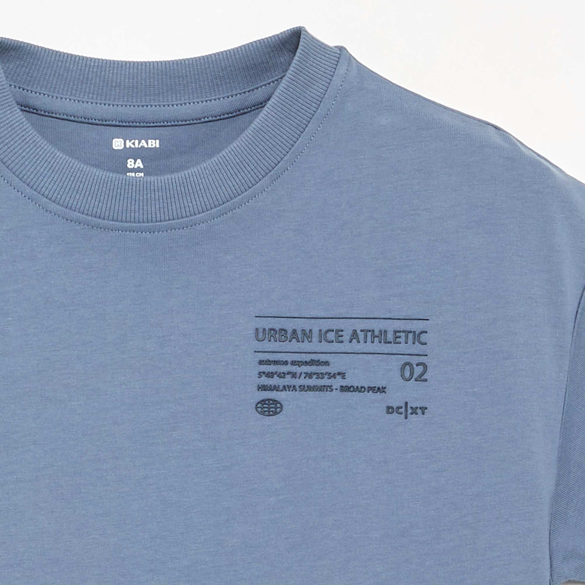 Short-sleeved printed T-shirt BLUE