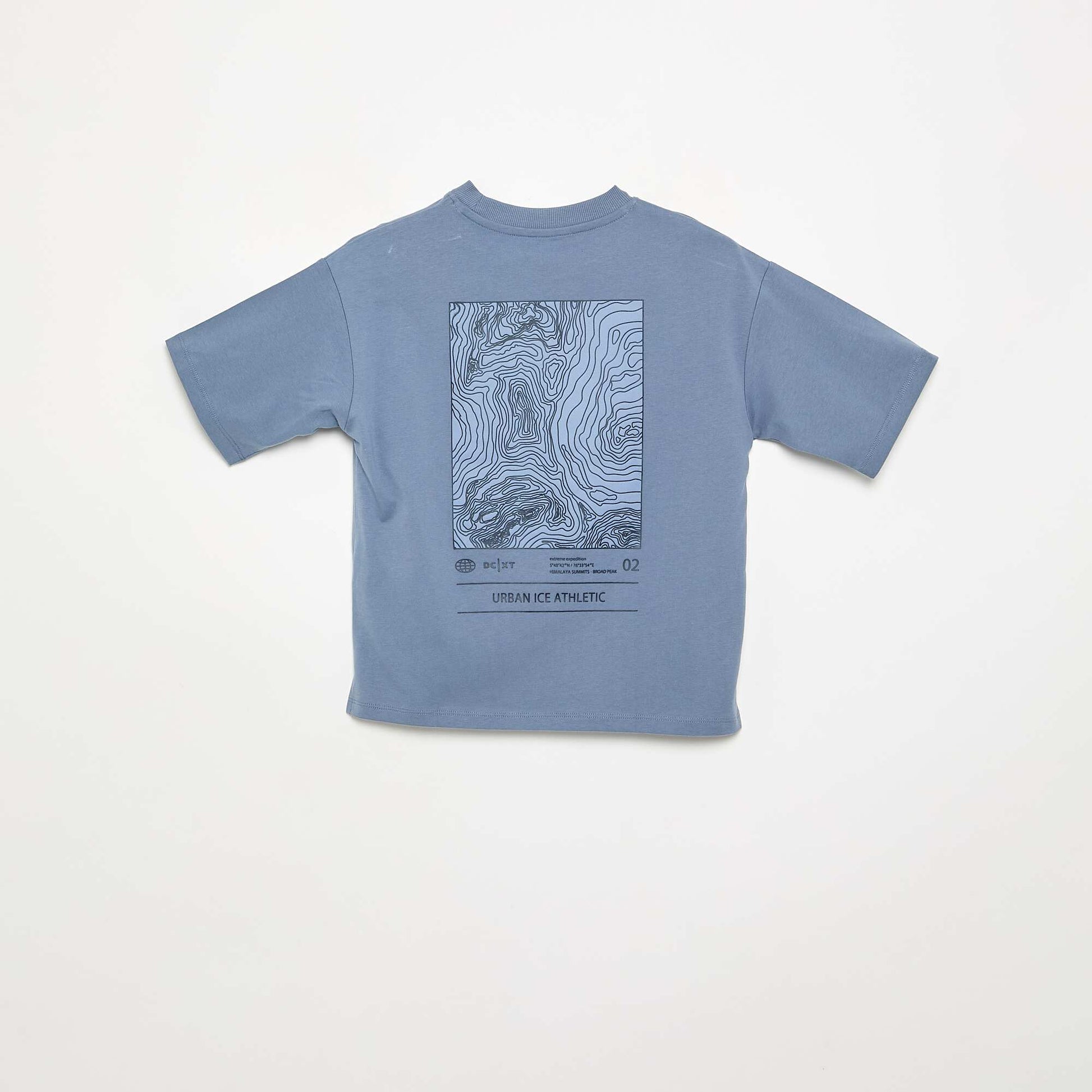 Short-sleeved printed T-shirt BLUE