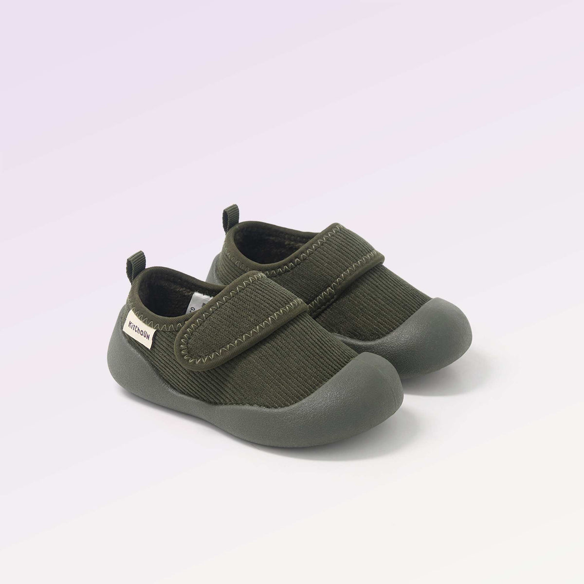 Soft low-top slippers - Motor skills 3: 'First steps' - Kitchoun KHAKI