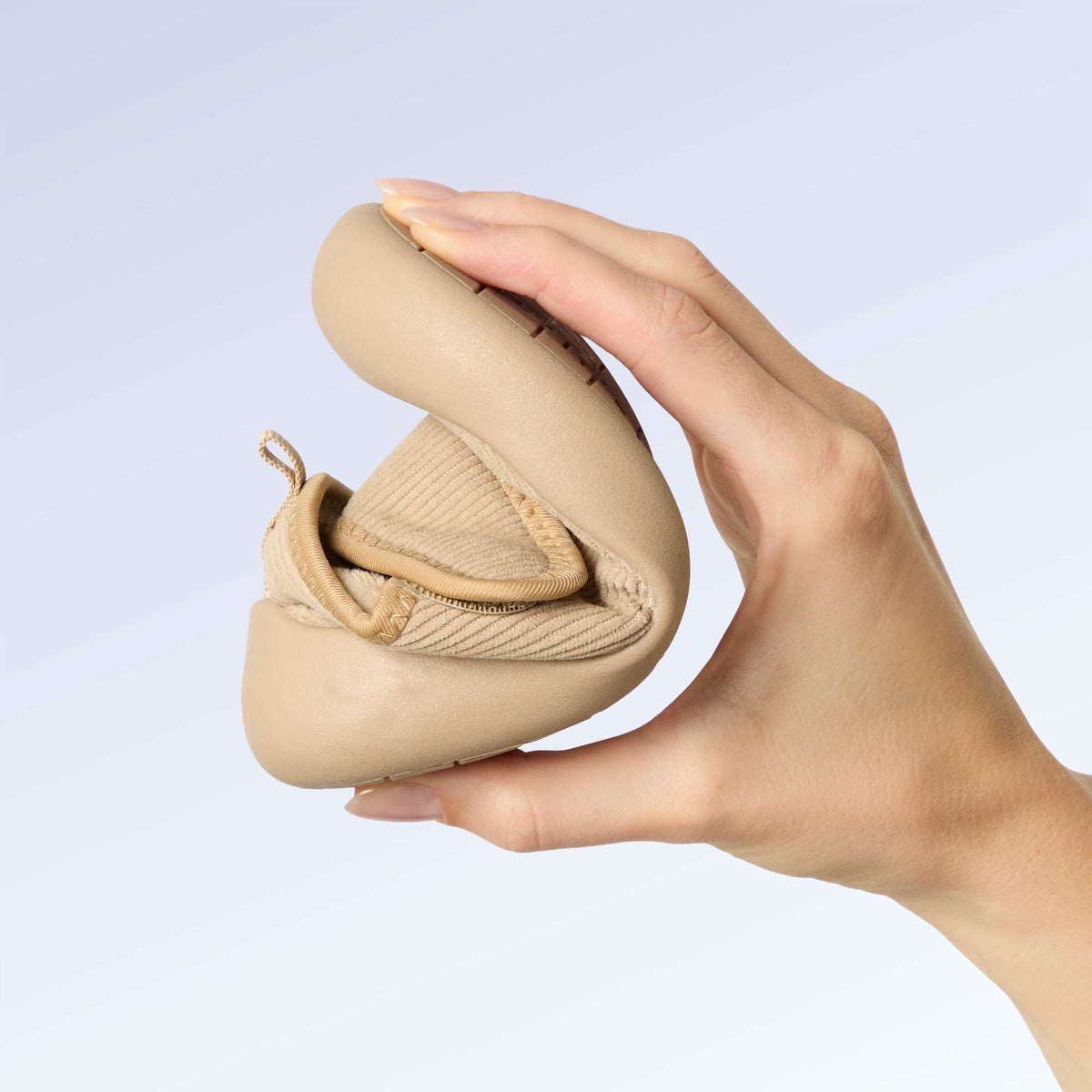 'Kitchoun' soft lined barefoot slippers BEIGE