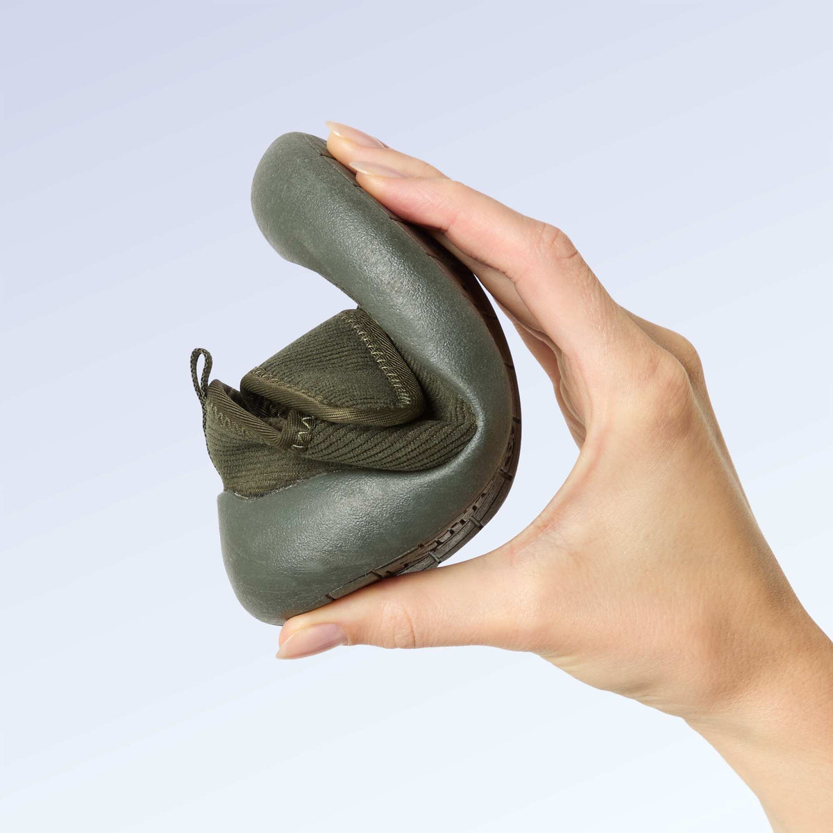 'Kitchoun' soft lined barefoot slippers KHAKI