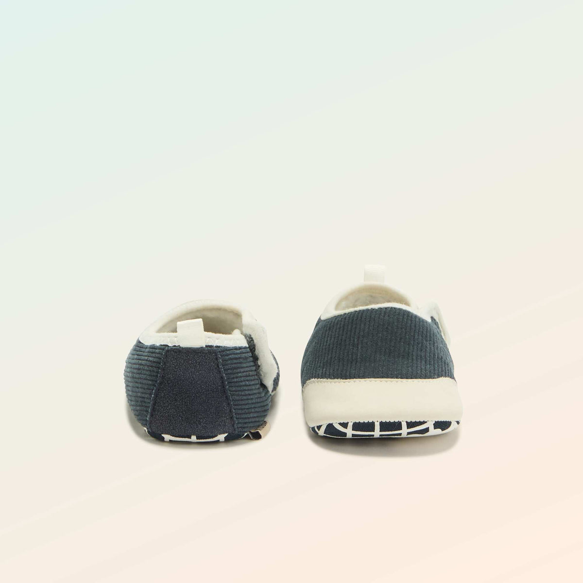 Ribbed Hook-and-Loop Baby Booties - 'Kitchoun' BLUE