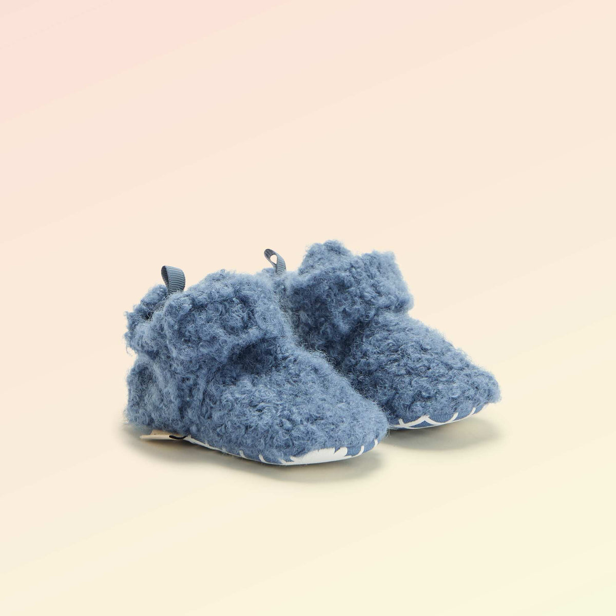 High-top sheepskin-effect slippers - 'Kitchoun' BLUE