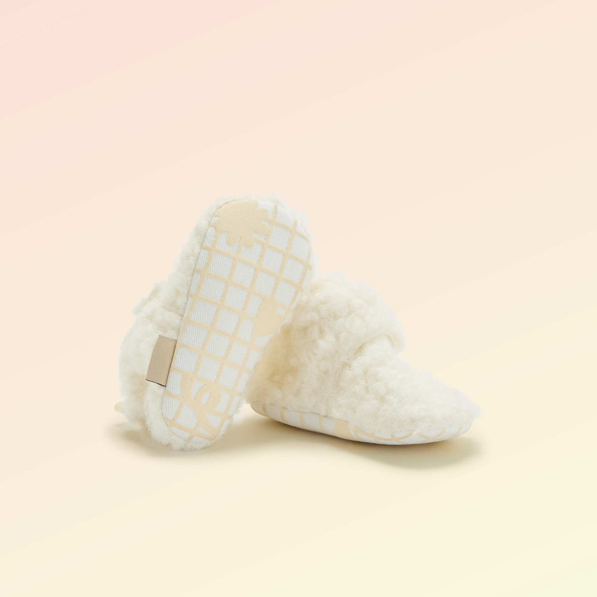 High-top sheepskin-effect slippers - 'Kitchoun' BEIGE