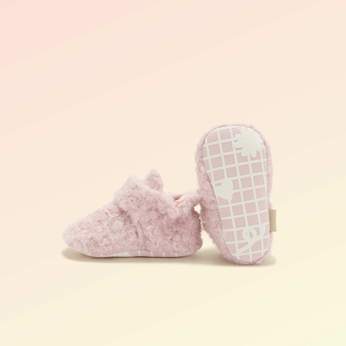 High-top sheepskin-effect slippers - 'Kitchoun' PINK