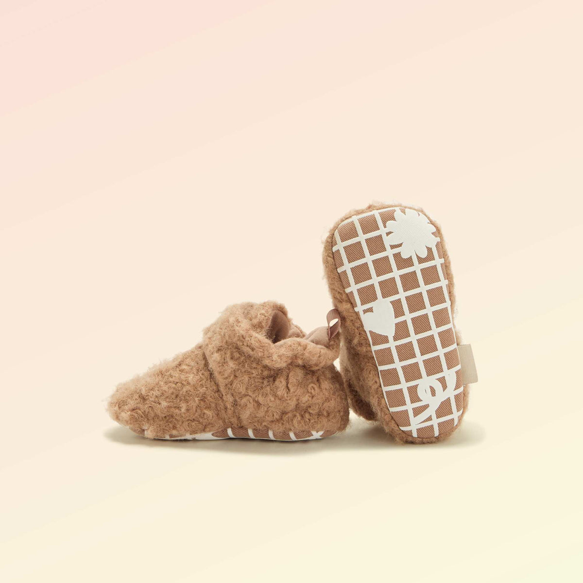 High-top sheepskin-effect slippers - 'Kitchoun' BROWN