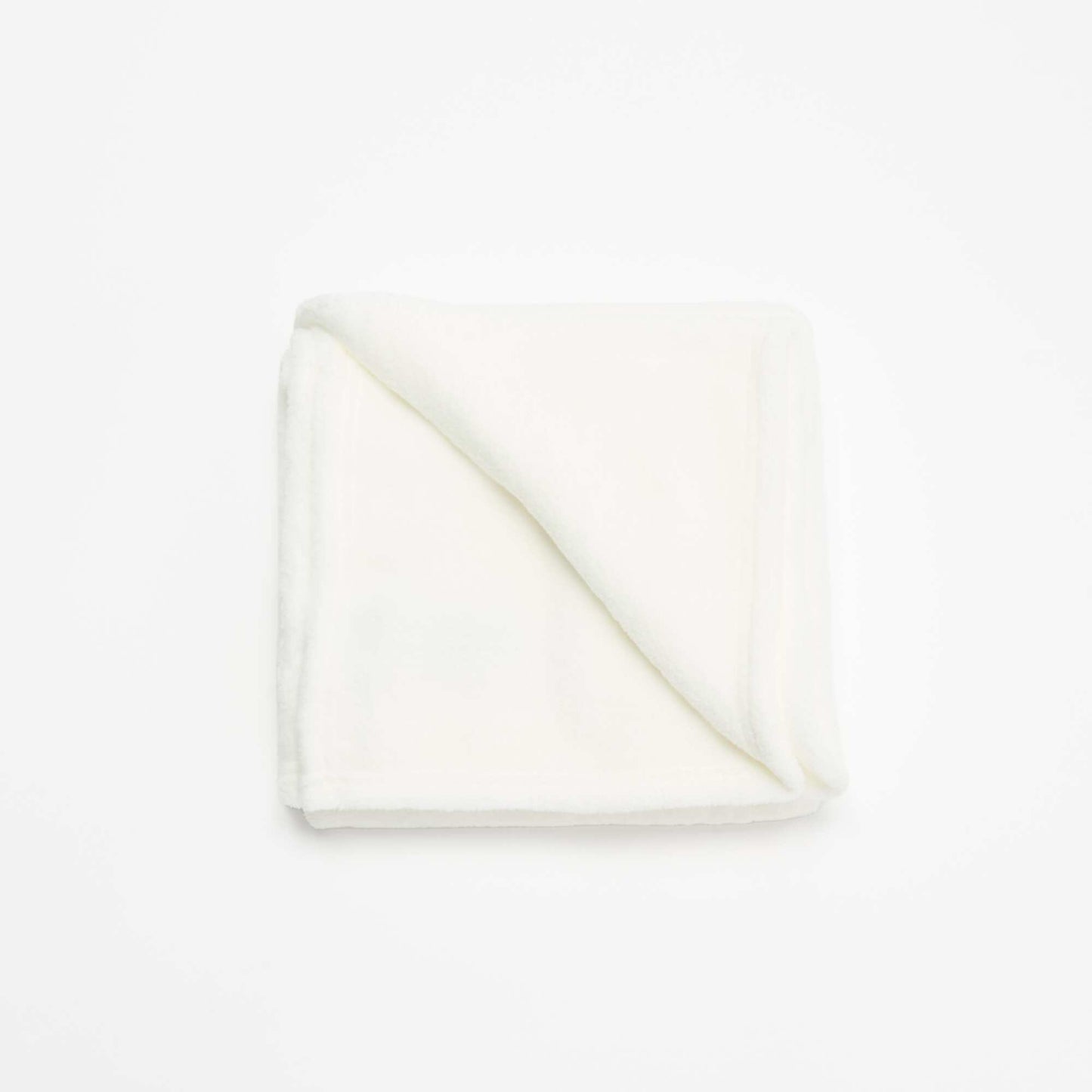 Plain fleece blanket WHITE