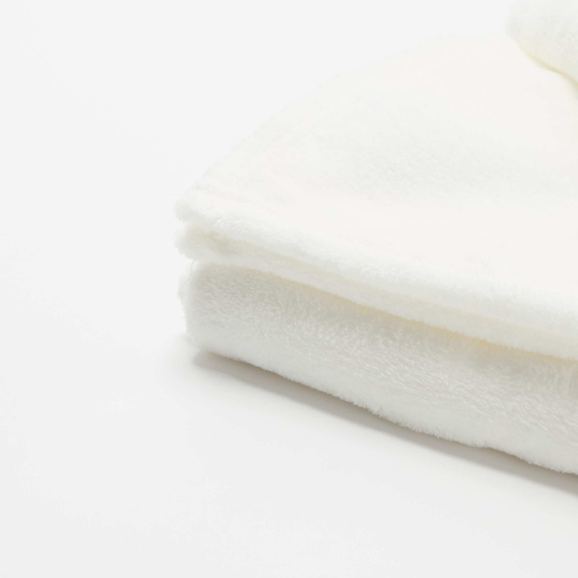 Plain fleece blanket WHITE