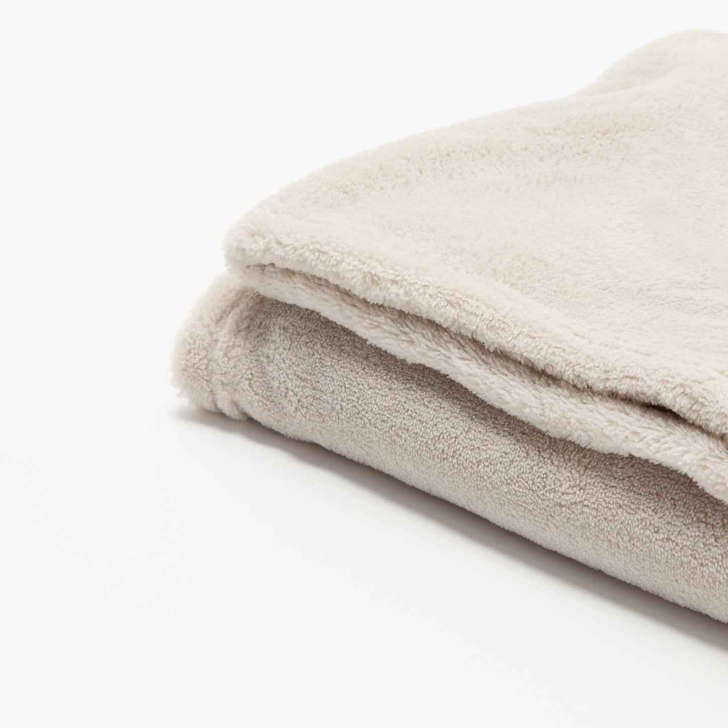 Plain fleece blanket BEIGE