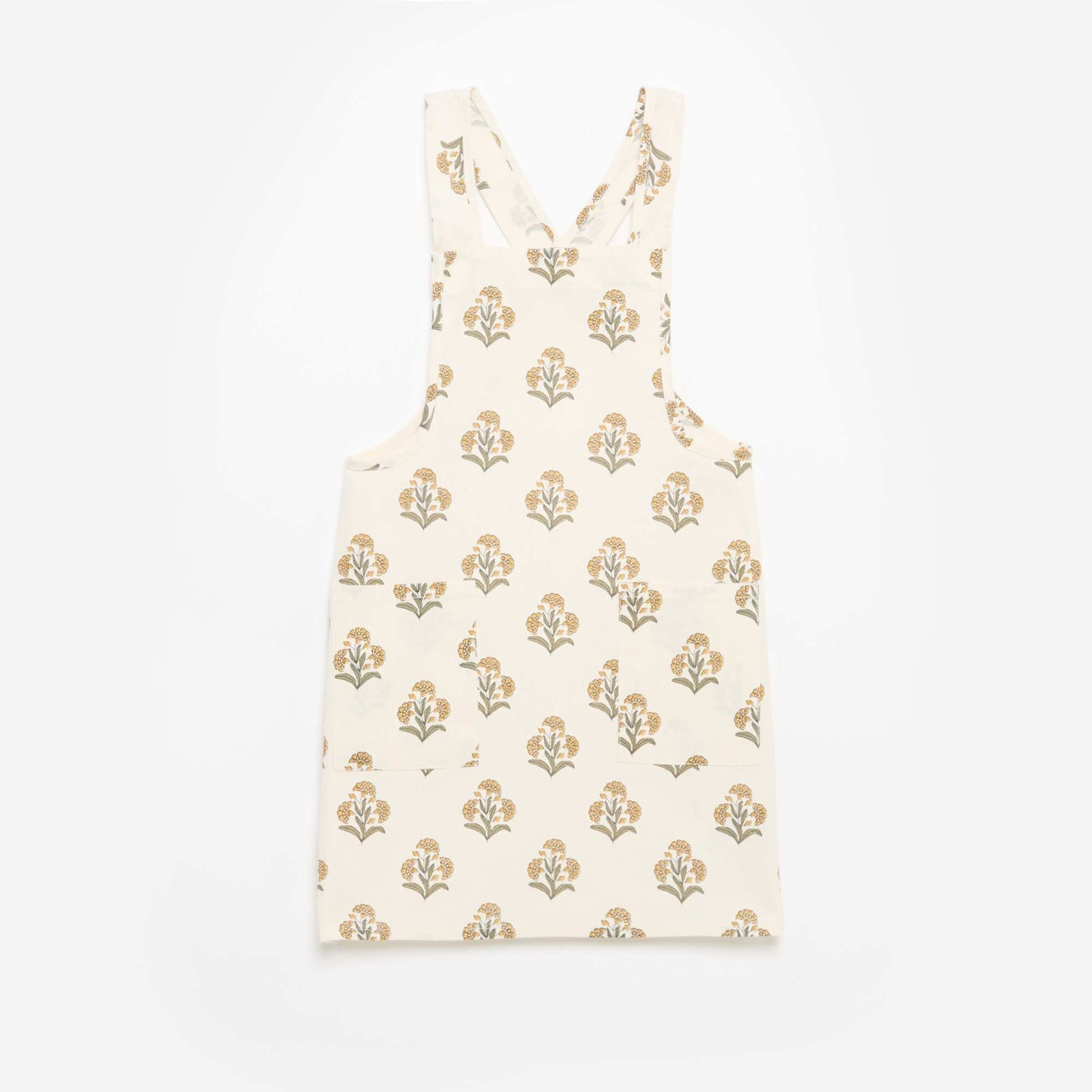 Printed Japanese Kitchen Apron GREEN