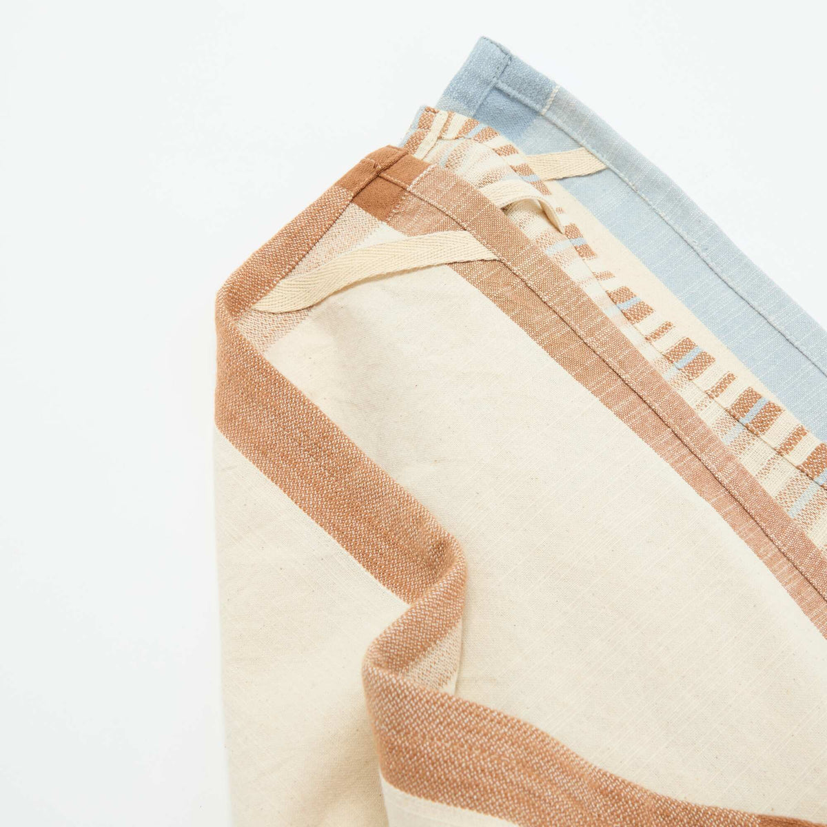 Set of 3 Printed Tea Towels BROWN