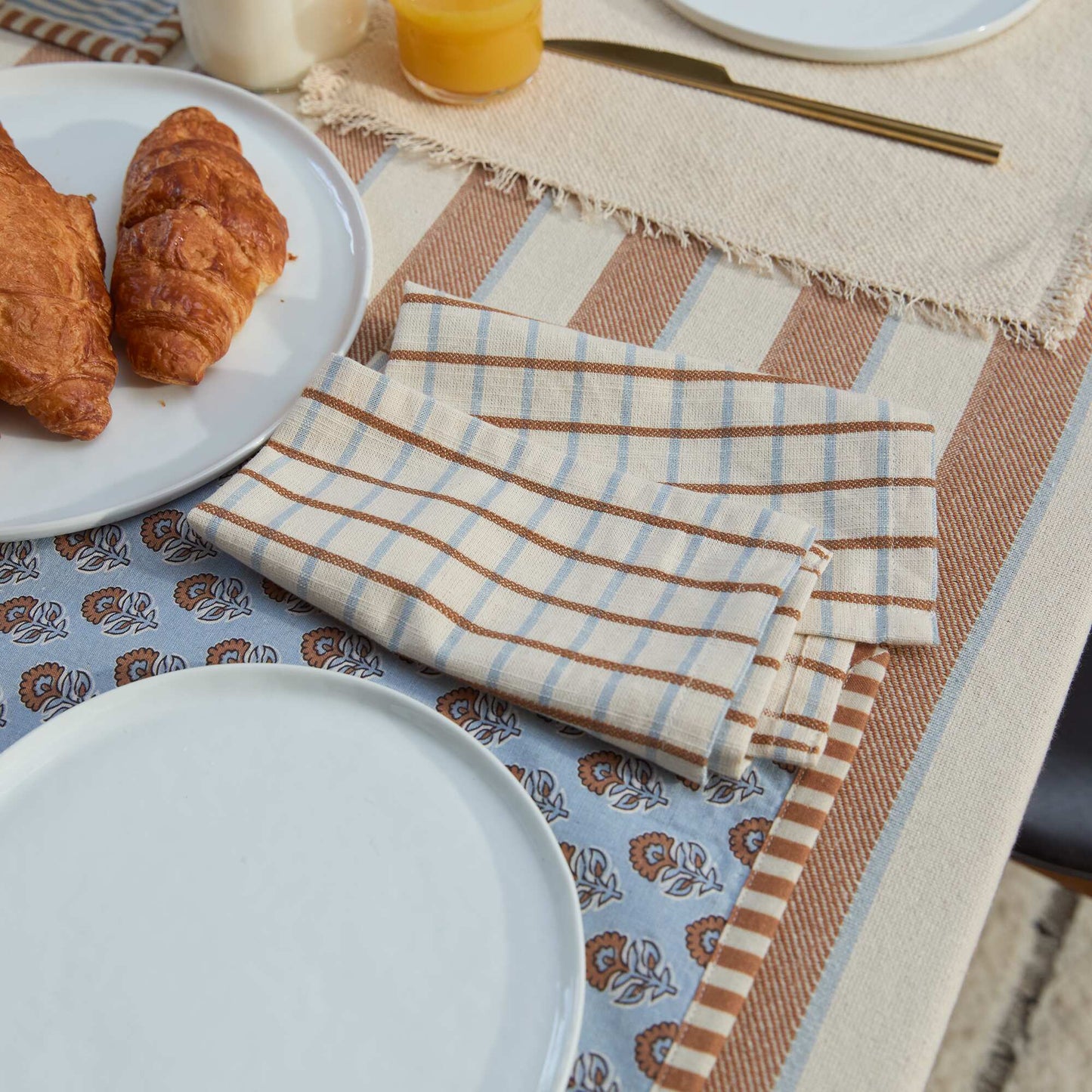 Set of 2 Table Napkins BLUE
