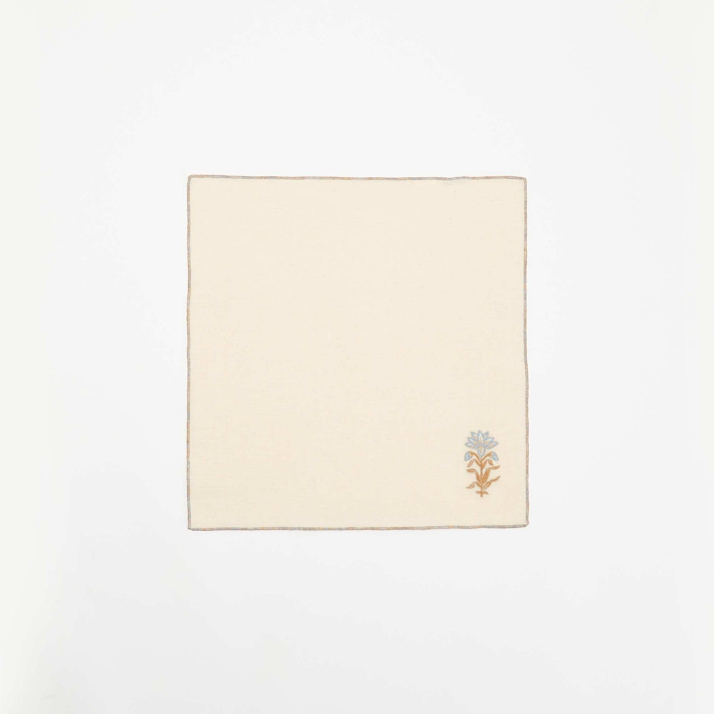 Set of 2 embroidered table napkins BEIGE