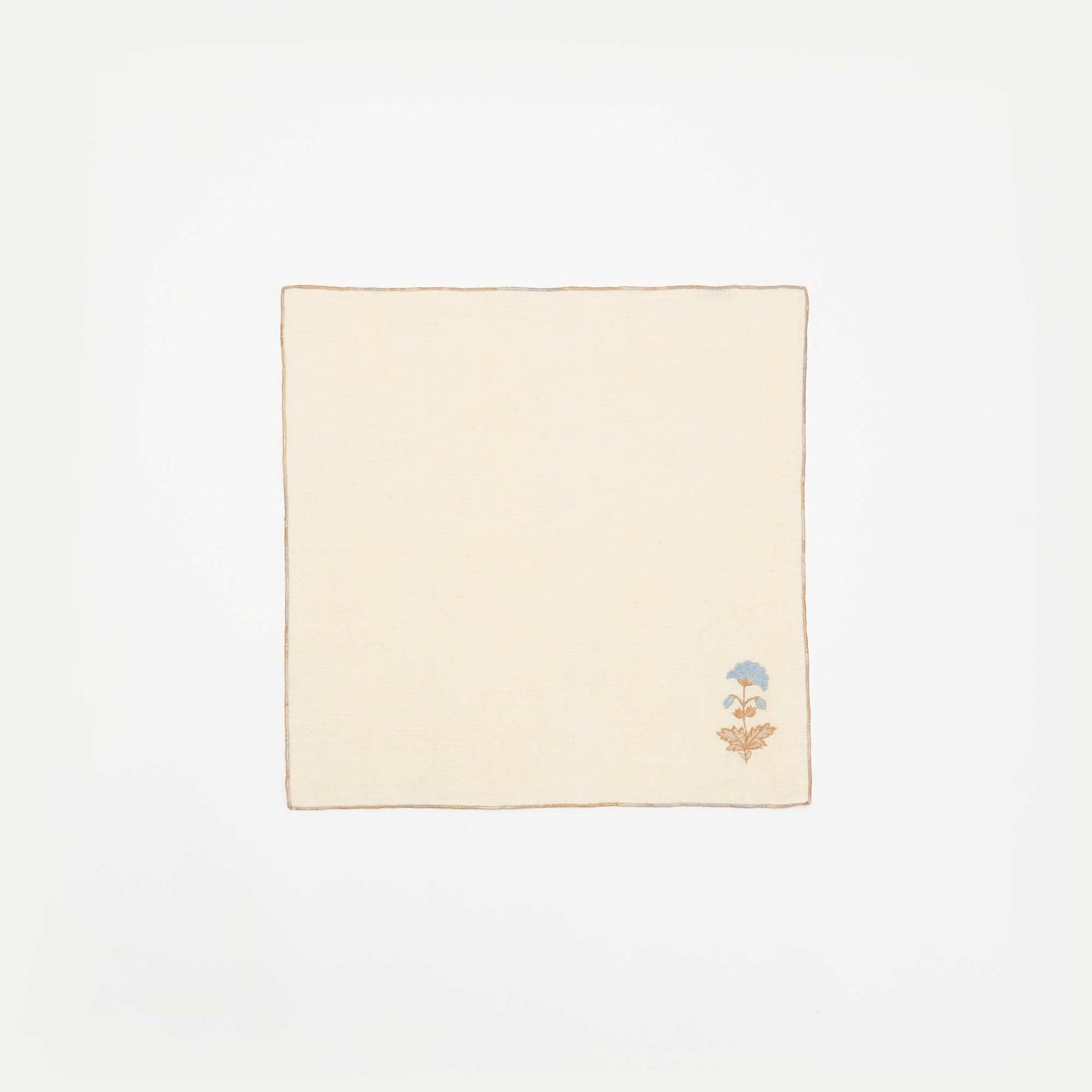 Set of 2 embroidered table napkins BEIGE