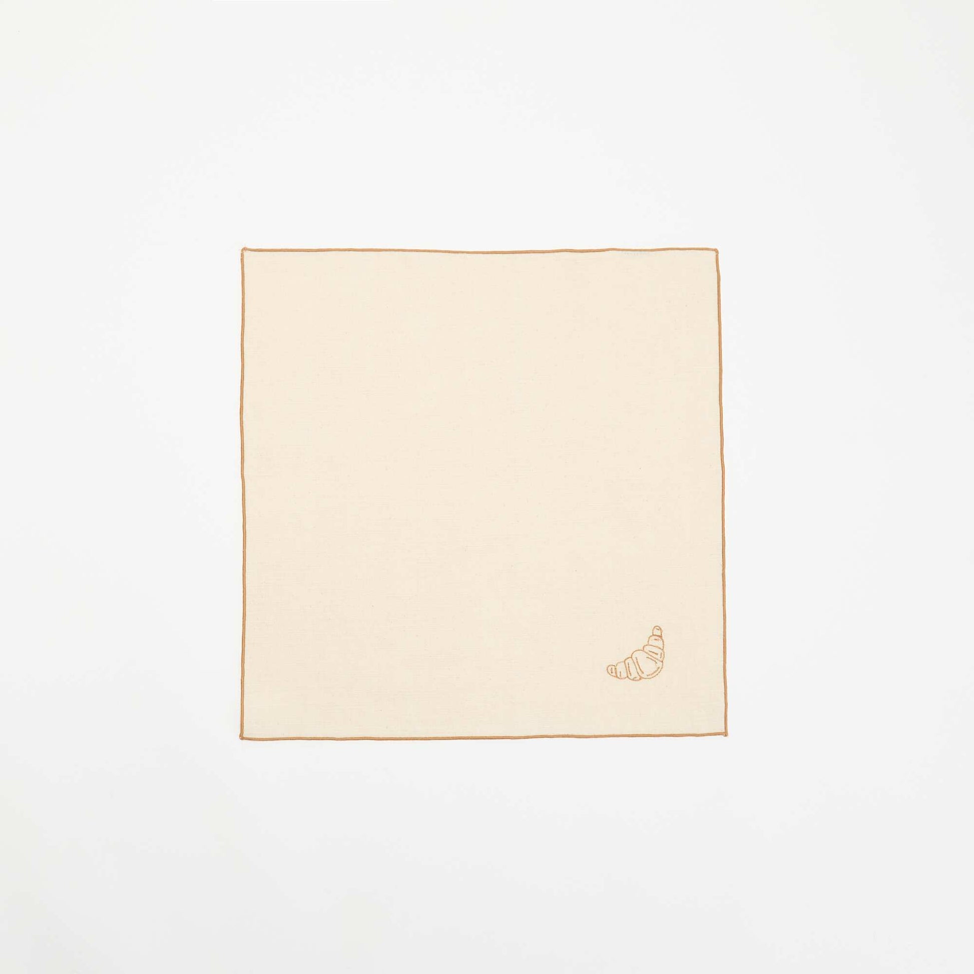 Set of 2 embroidered table napkins BEIGE