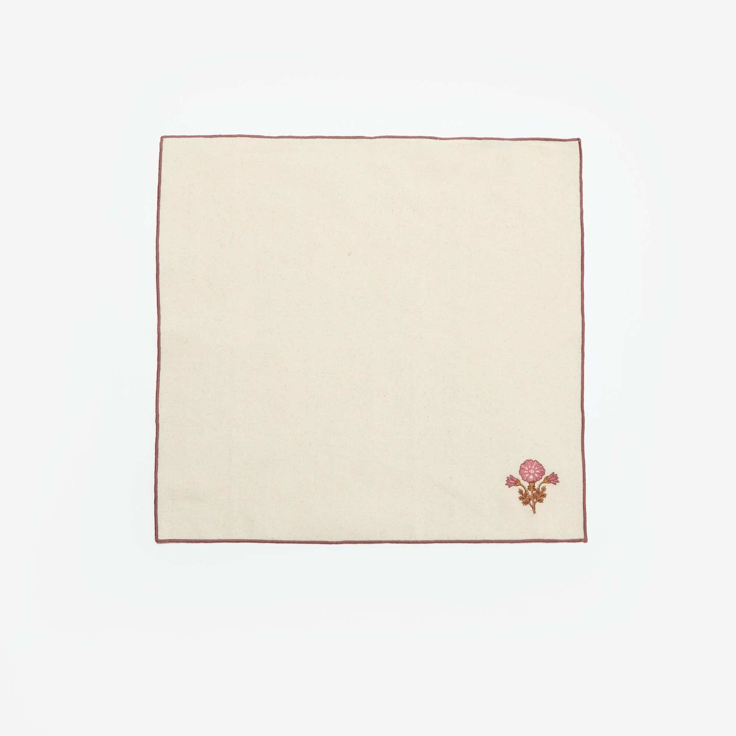 Set of 2 Plain 2-in-1 Placemats/Napkins 40 x 40 cm PINK