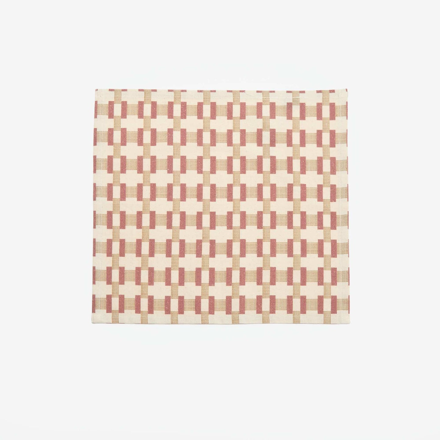 Set of 2 Plain 2-in-1 Placemats/Napkins 40 x 40 cm PINK