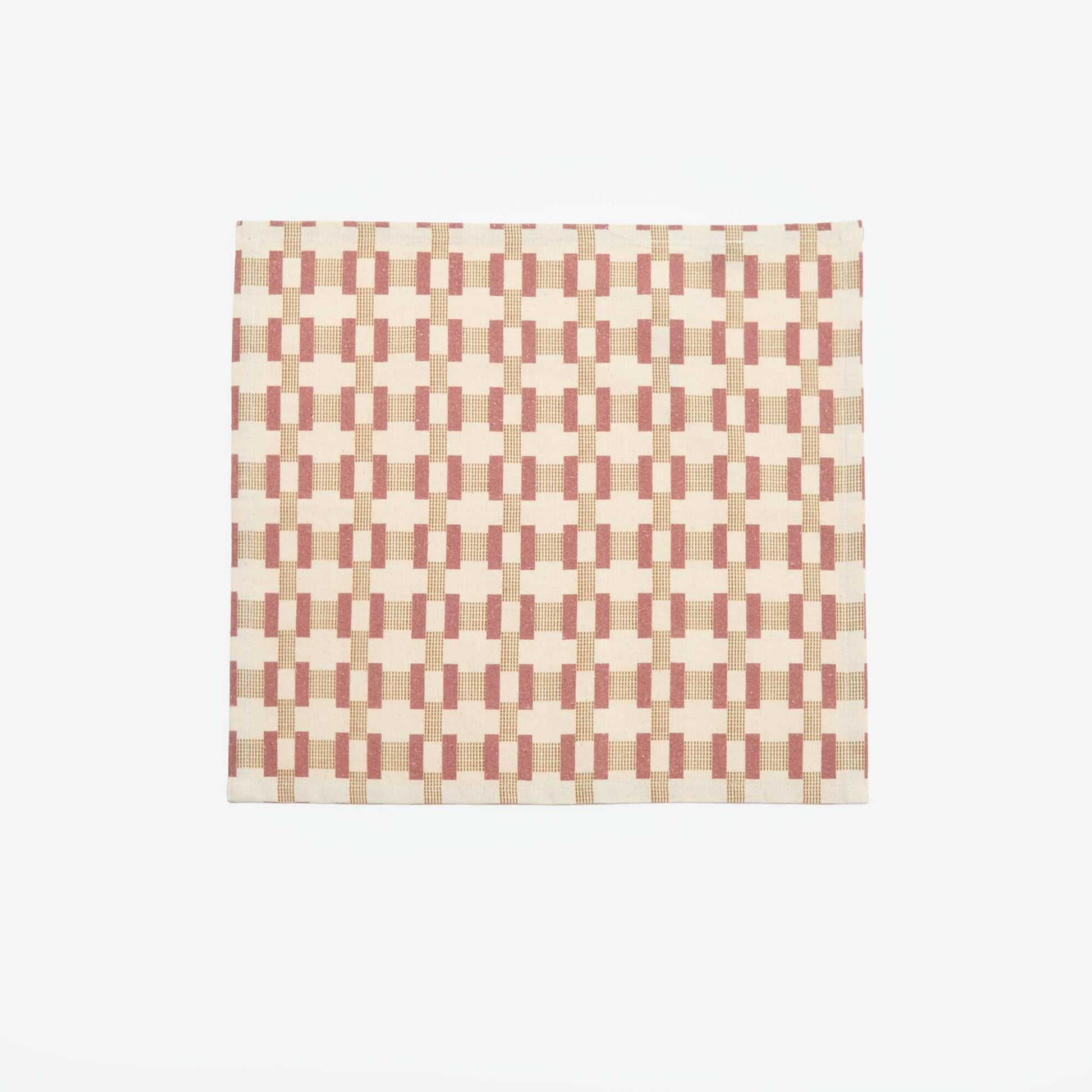 Set of 2 Plain 2-in-1 Placemats/Napkins 40 x 40 cm PINK