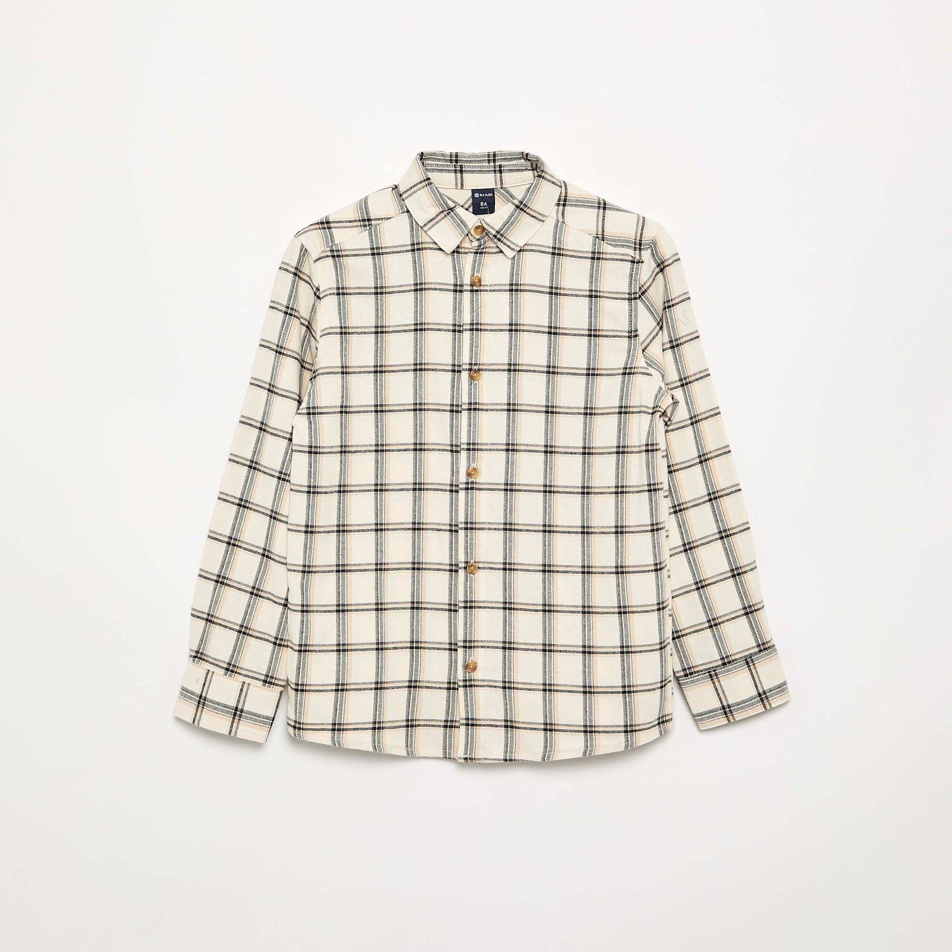 Flannel plaid shirt GREY