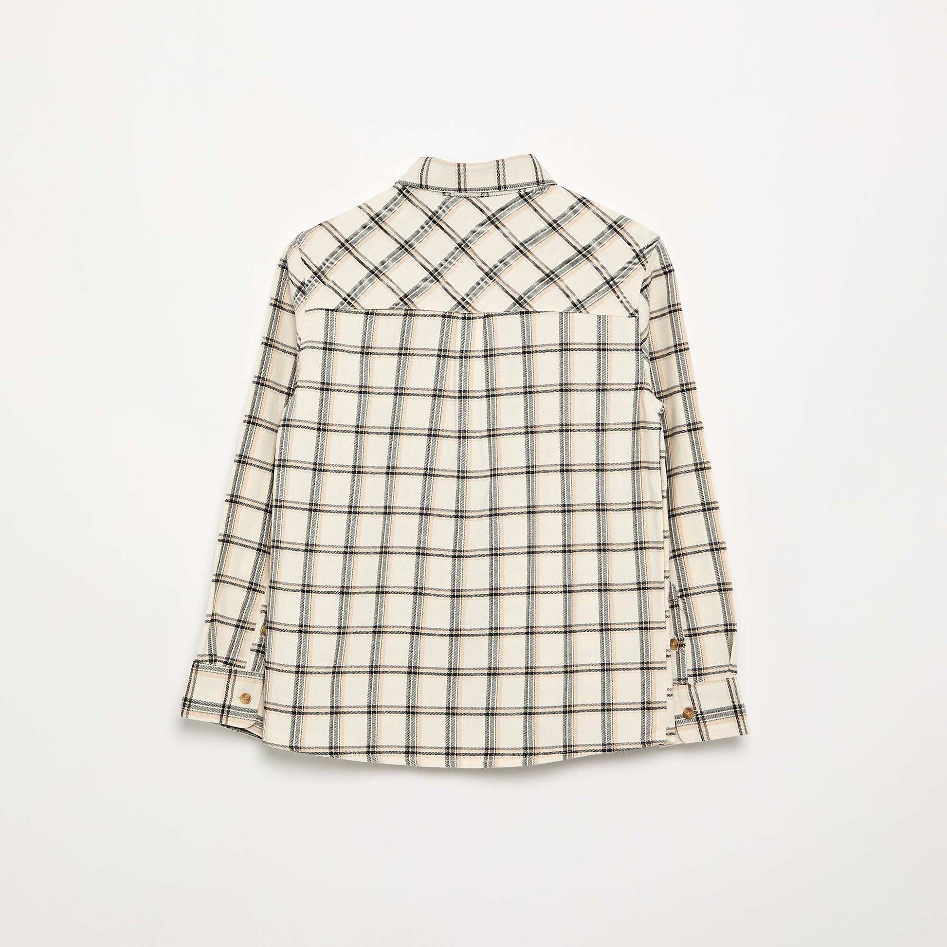 Flannel plaid shirt GREY