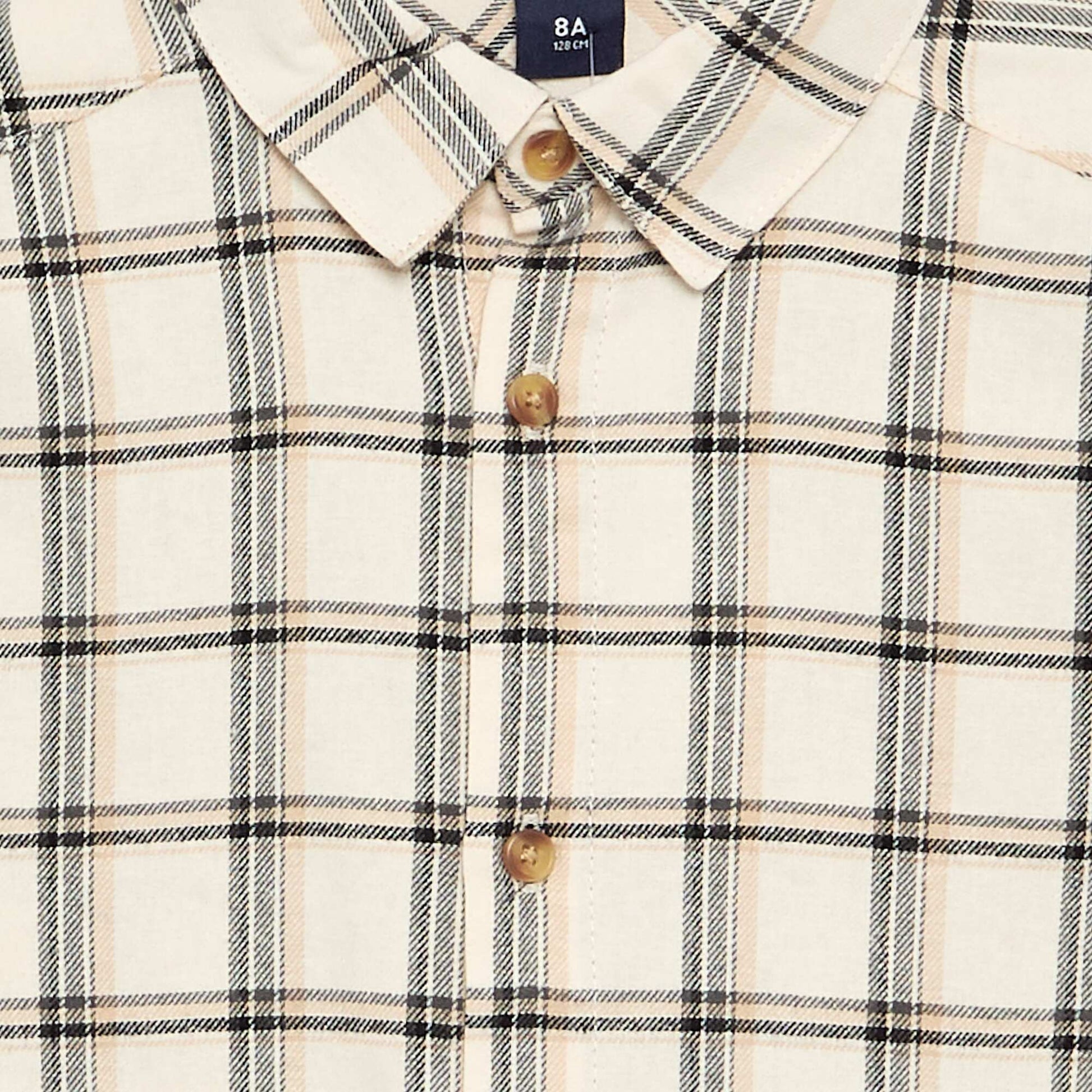 Flannel plaid shirt GREY