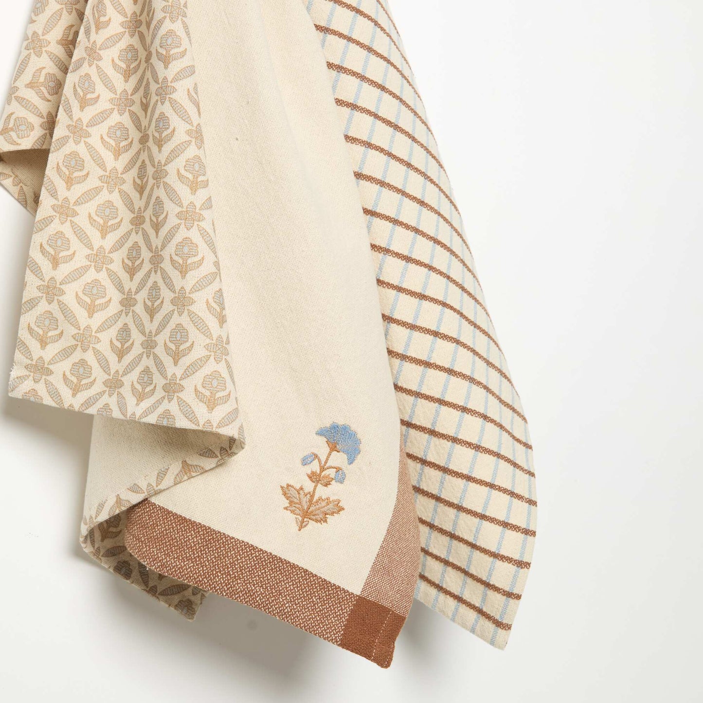 Set of 3 Tea Towels BLUE