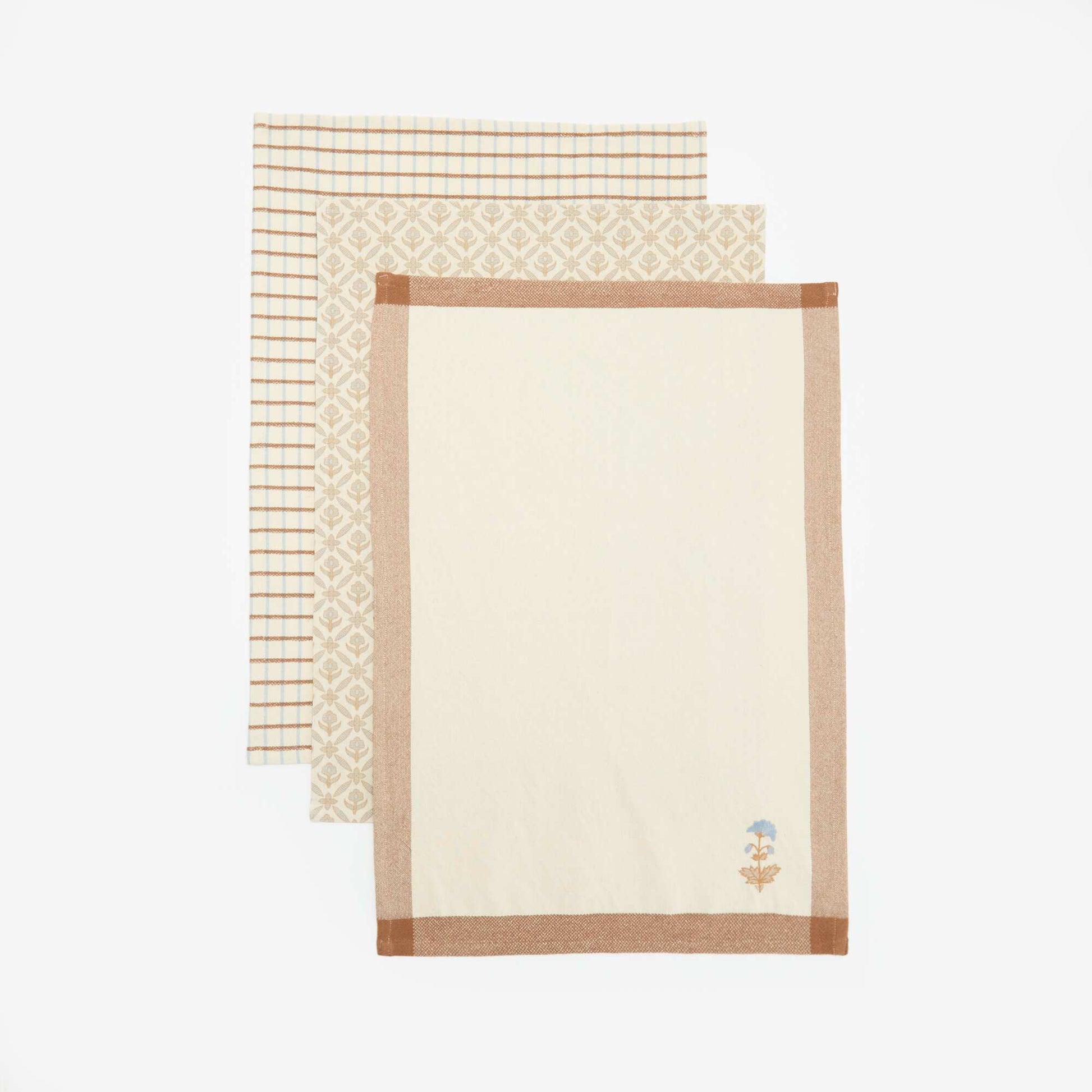 Set of 3 Tea Towels BLUE