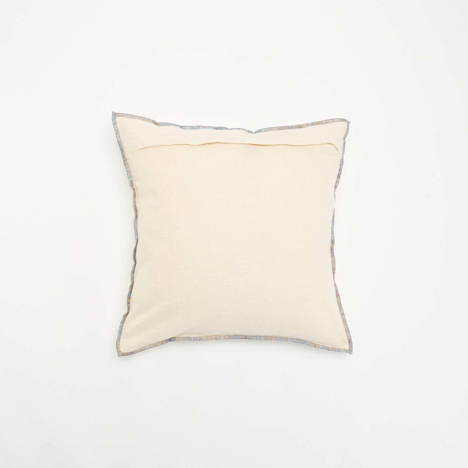Embroidered Floral Cushion Cover BEIGE