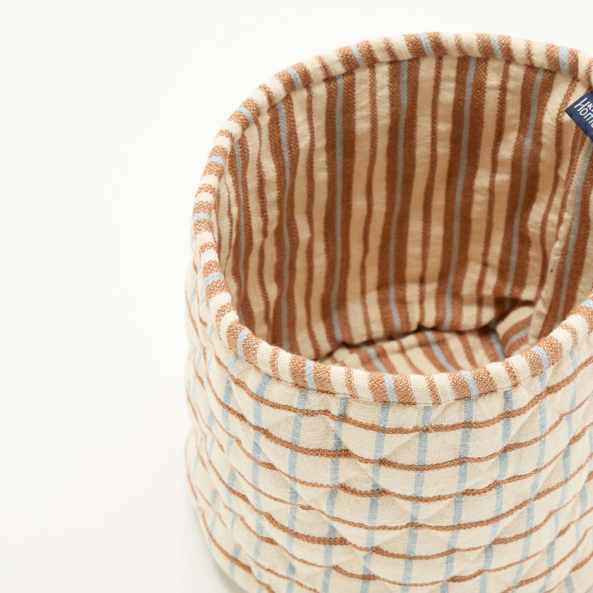 Small Printed Storage Basket - Kiabi Home BROWN