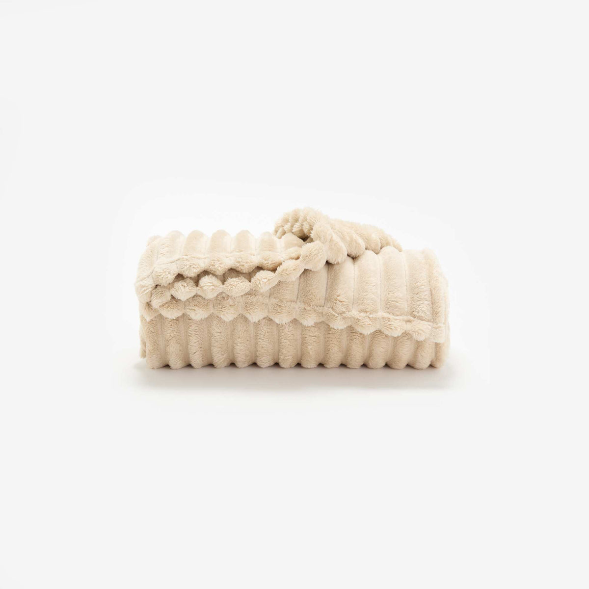Ribbed Throw BEIGE