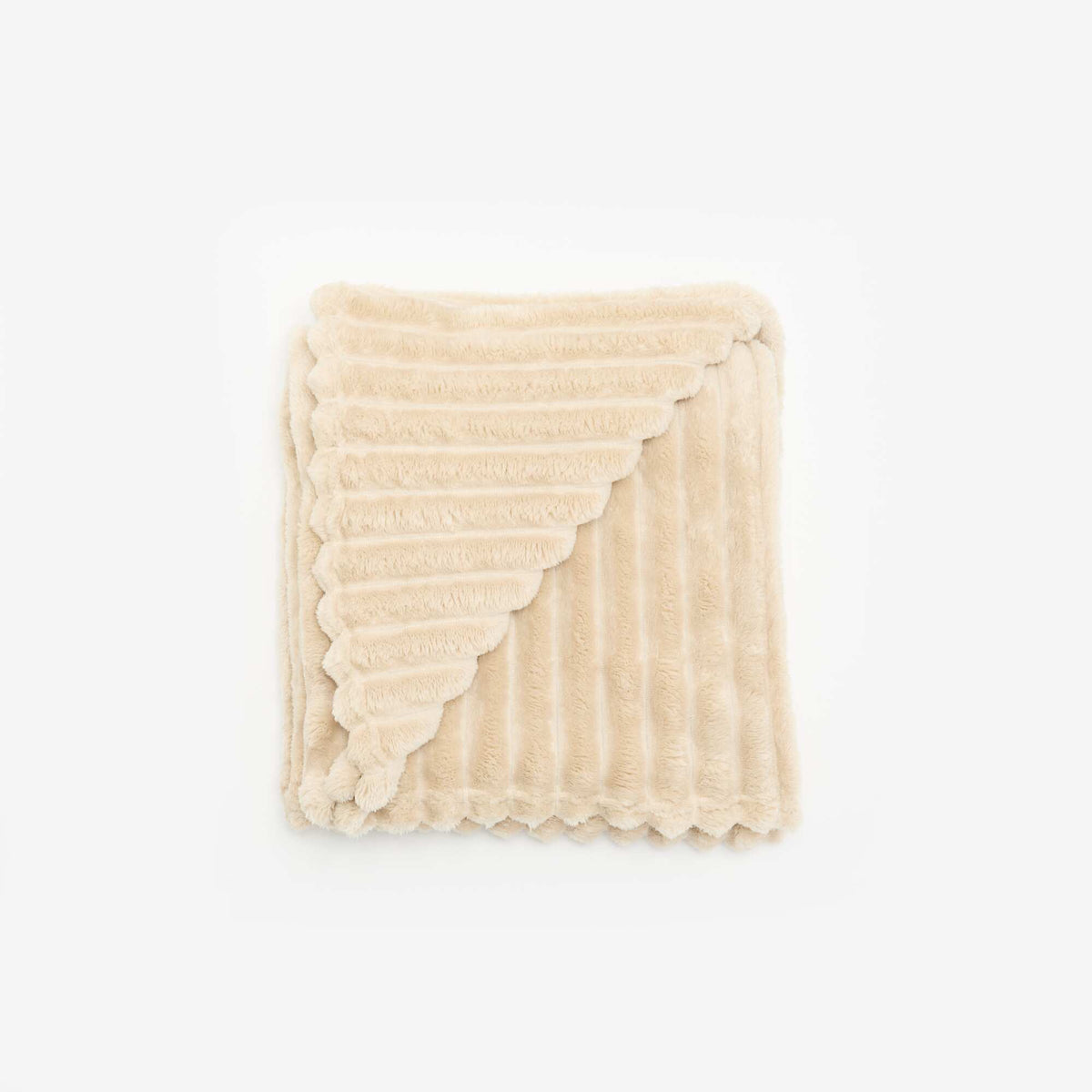 Ribbed Throw BEIGE