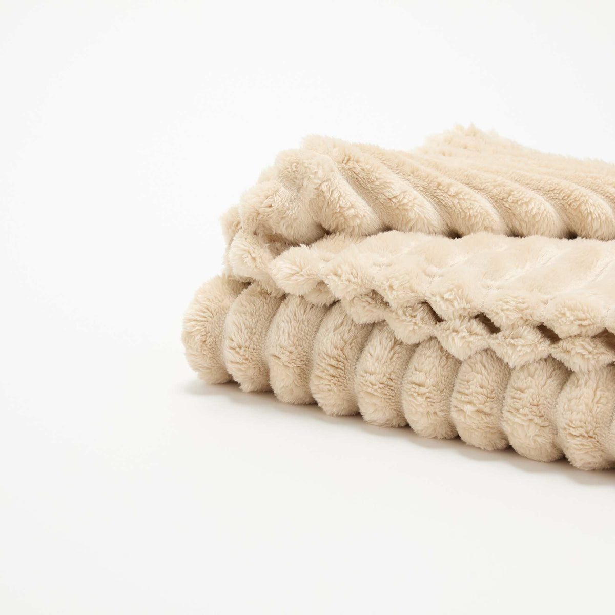 Ribbed Throw BEIGE