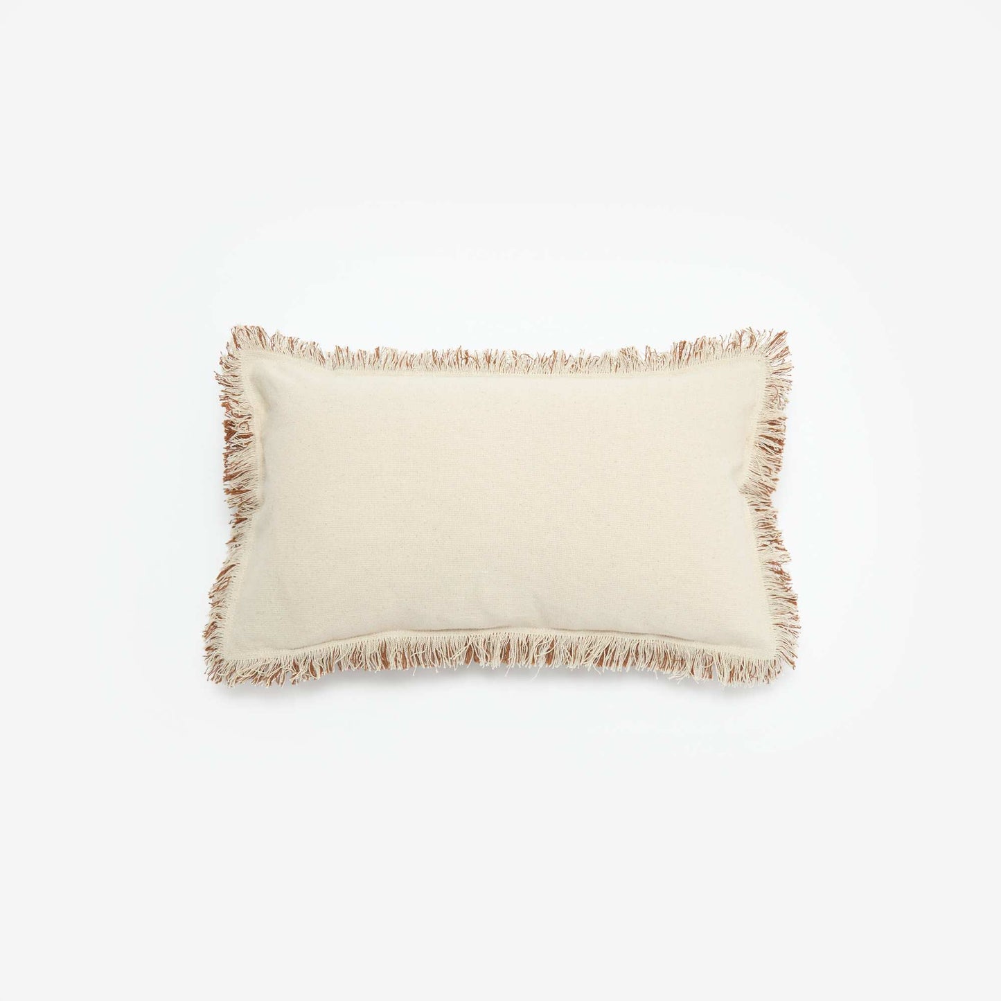 Fringed Cushion Cover 30 x 50 cm BROWN