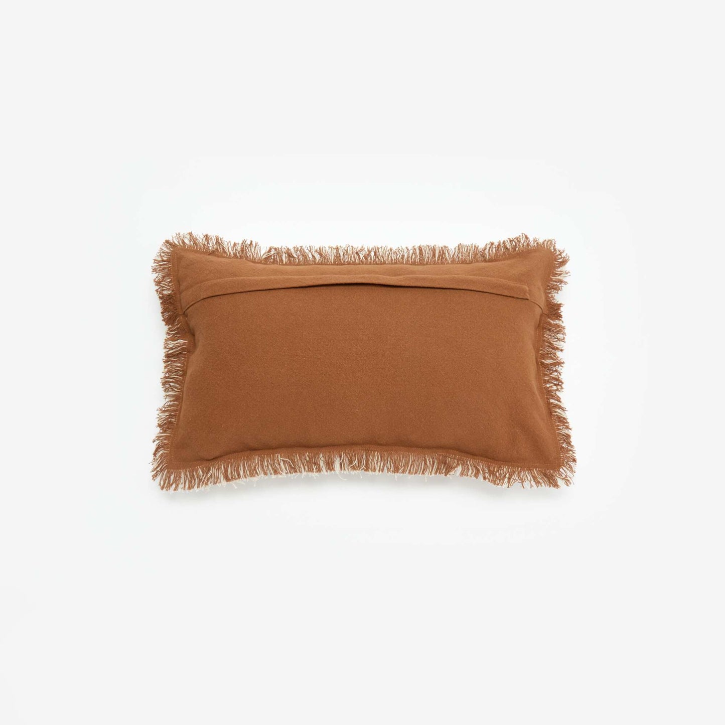 Fringed Cushion Cover 30 x 50 cm BROWN