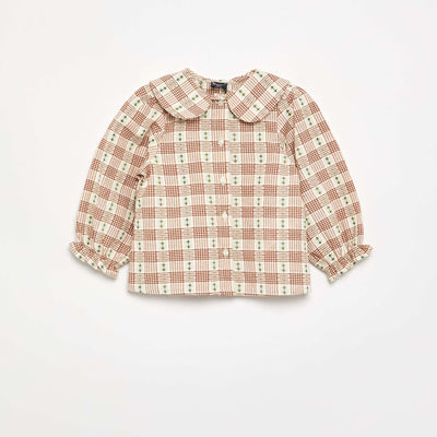 Patterned Blouse BEIGE
