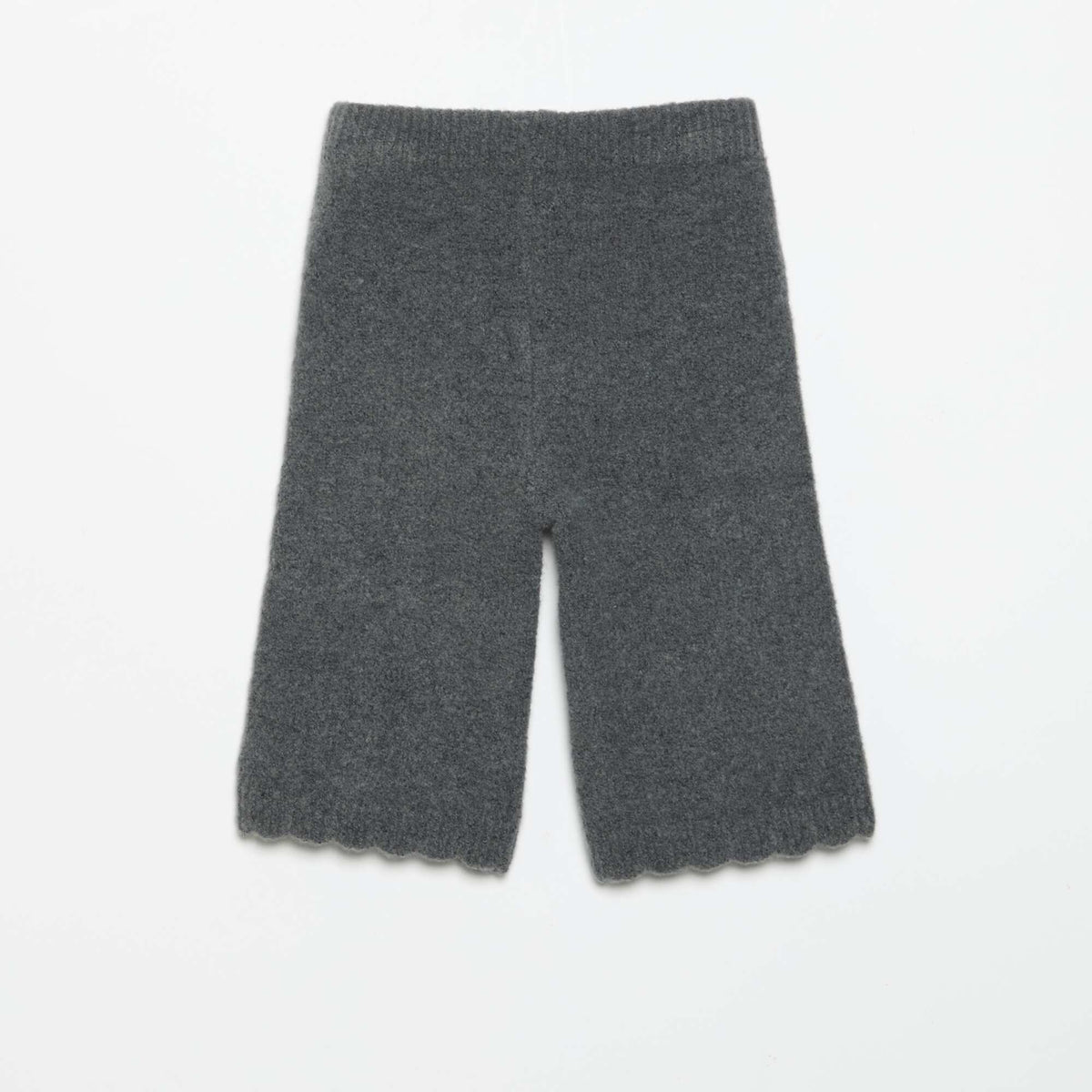Knitted Pants with Embroidery GREY
