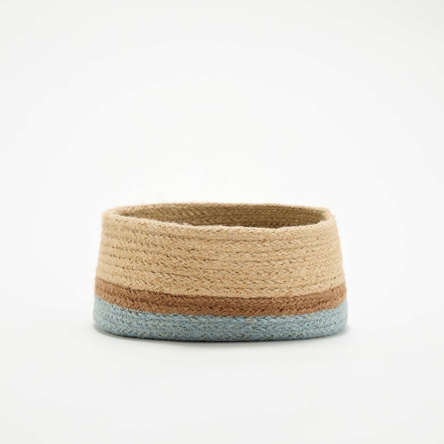 Small jute storage basket BLUE