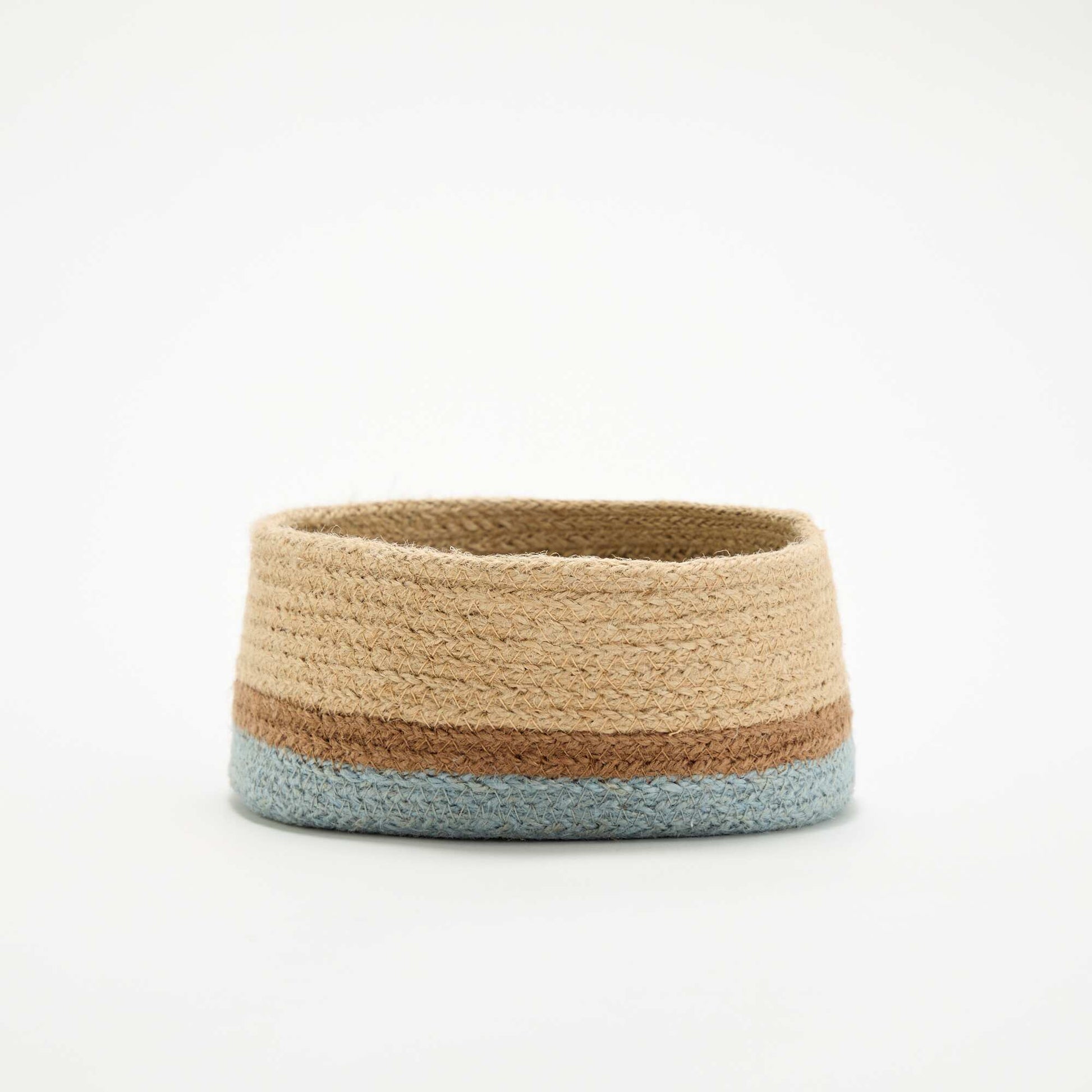 Small jute storage basket BLUE