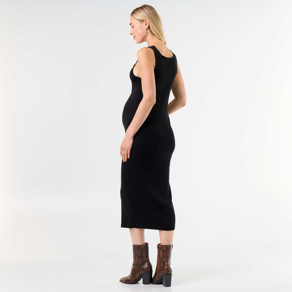 2-in-1 Maternity Sweater Dress BLACK