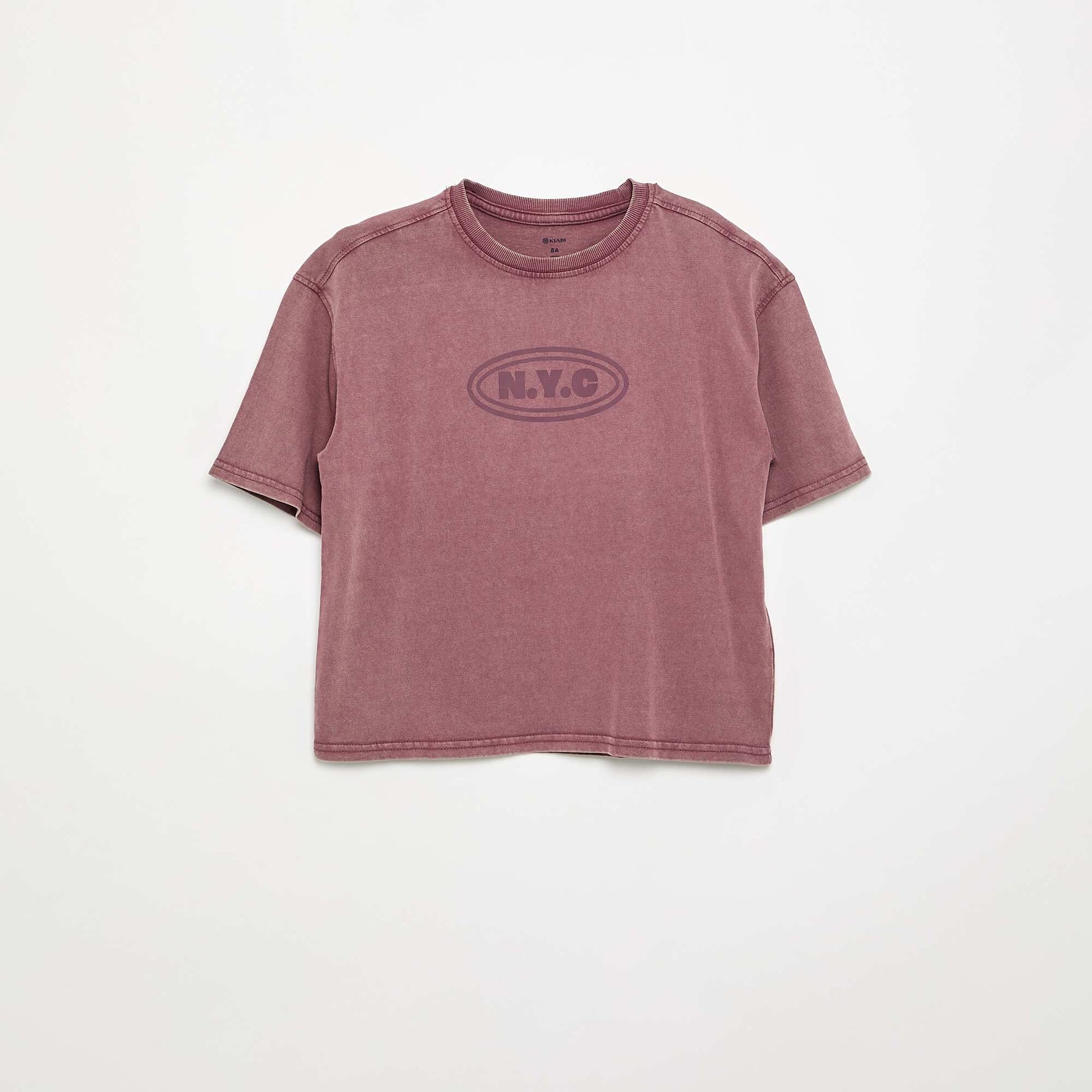 Printed Short-Sleeved T-shirt PURPLE
