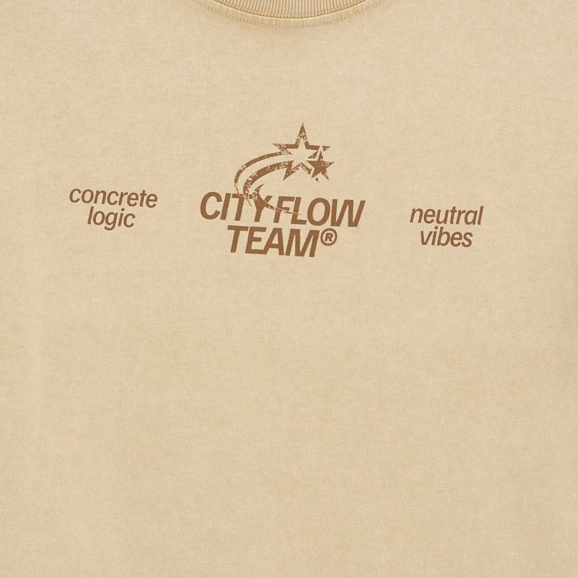 Printed Short-Sleeved T-shirt BEIGE