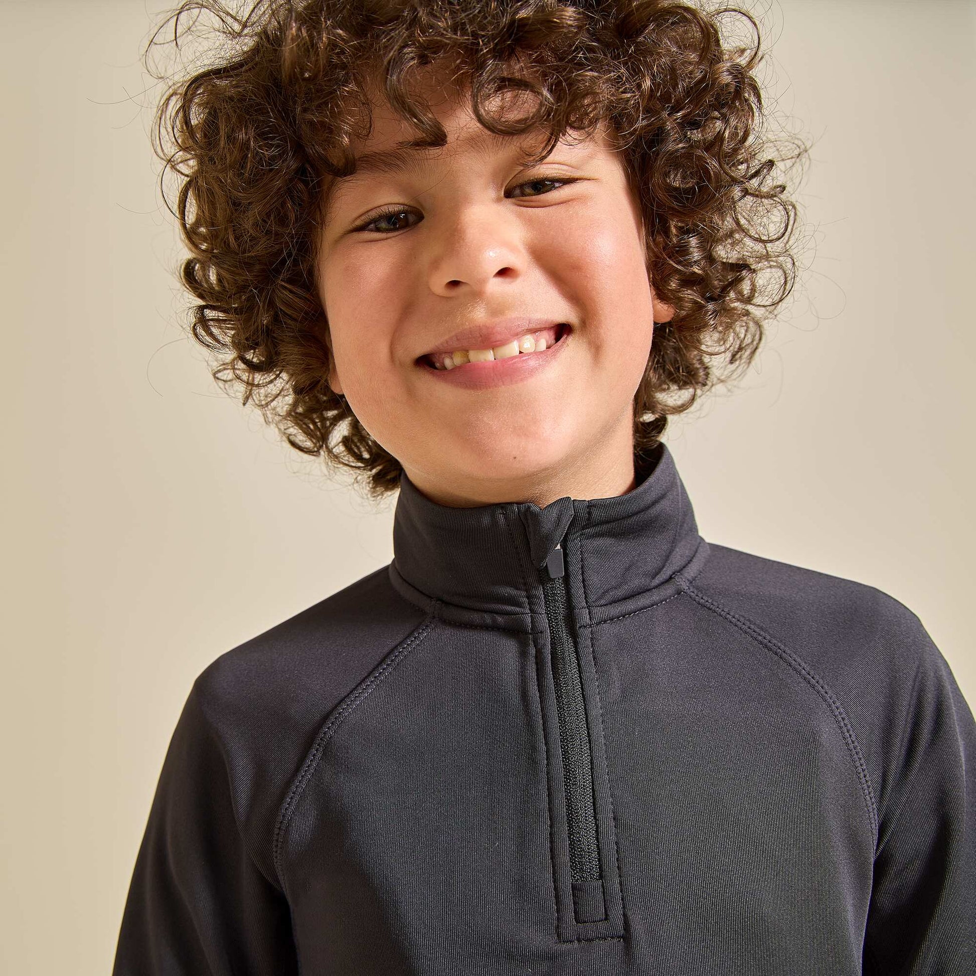Zip-neck sports jacket BLACK