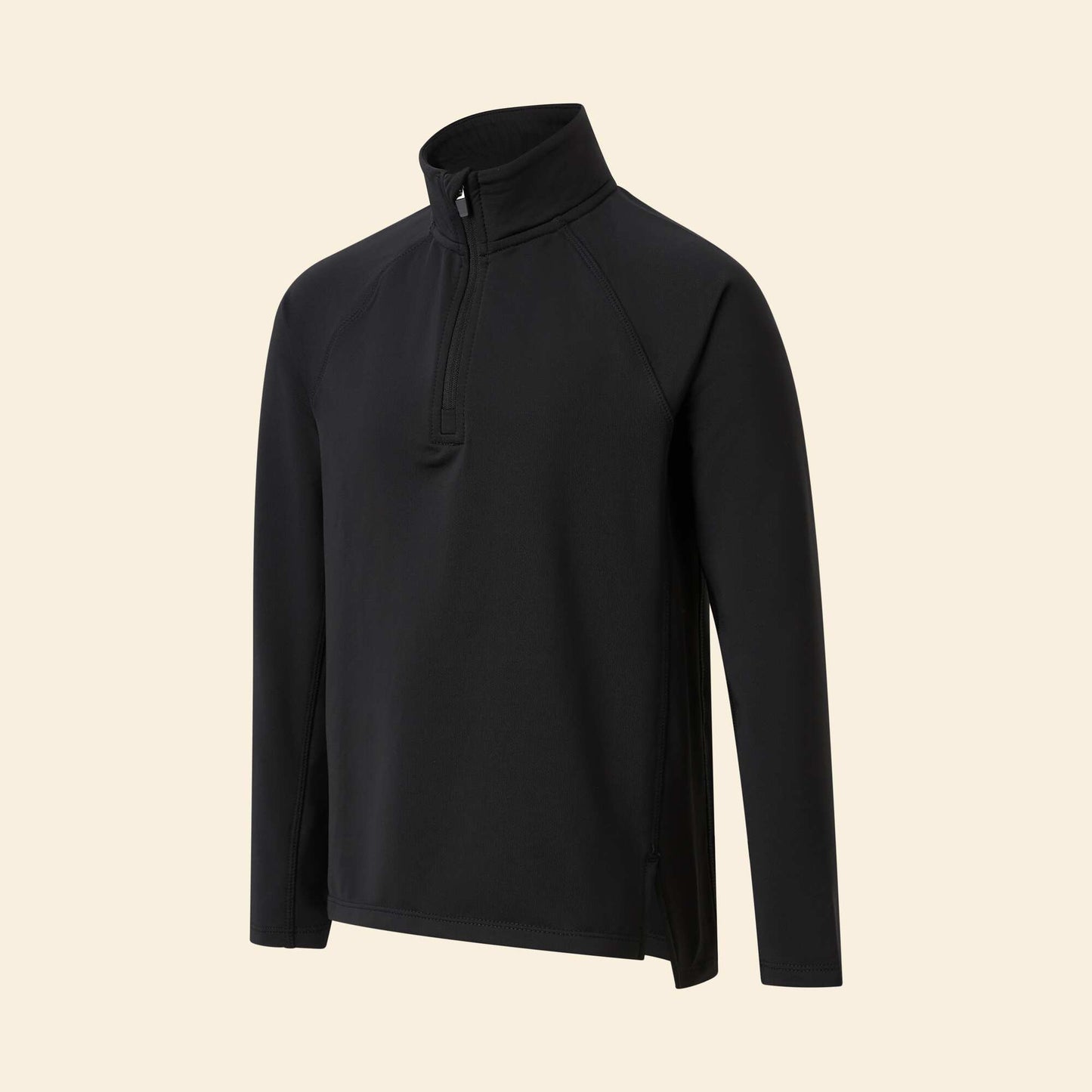 Zip-neck sports jacket BLACK