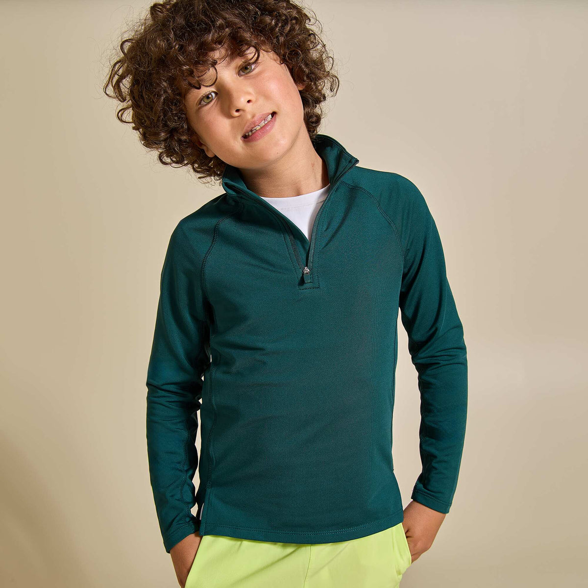 Zip-neck sports jacket GREEN