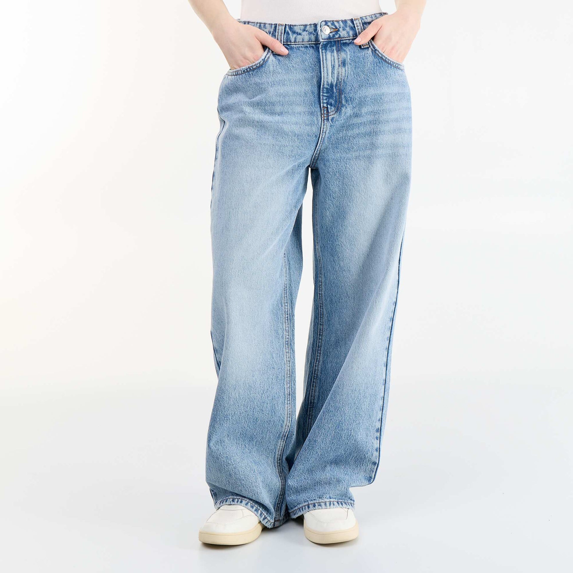 Baggy Fit Denim Trousers BLUE