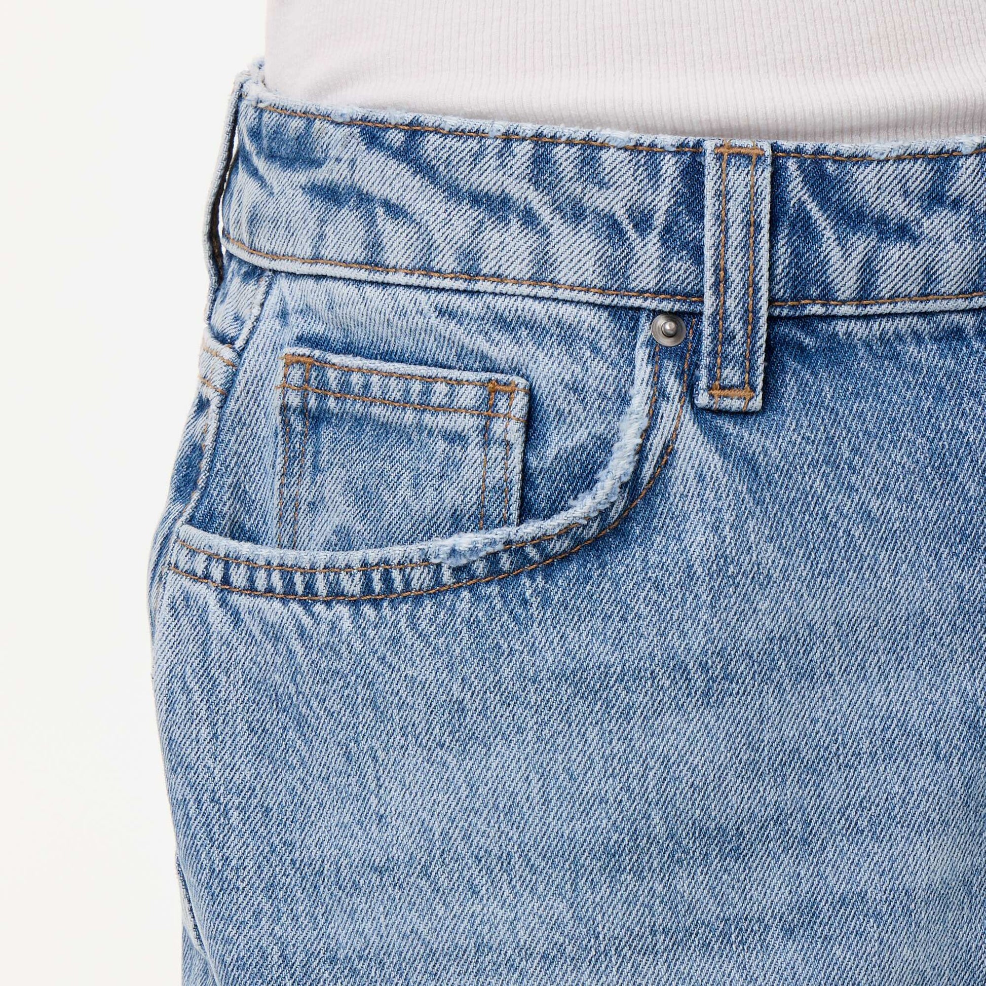 Baggy Fit Denim Trousers BLUE