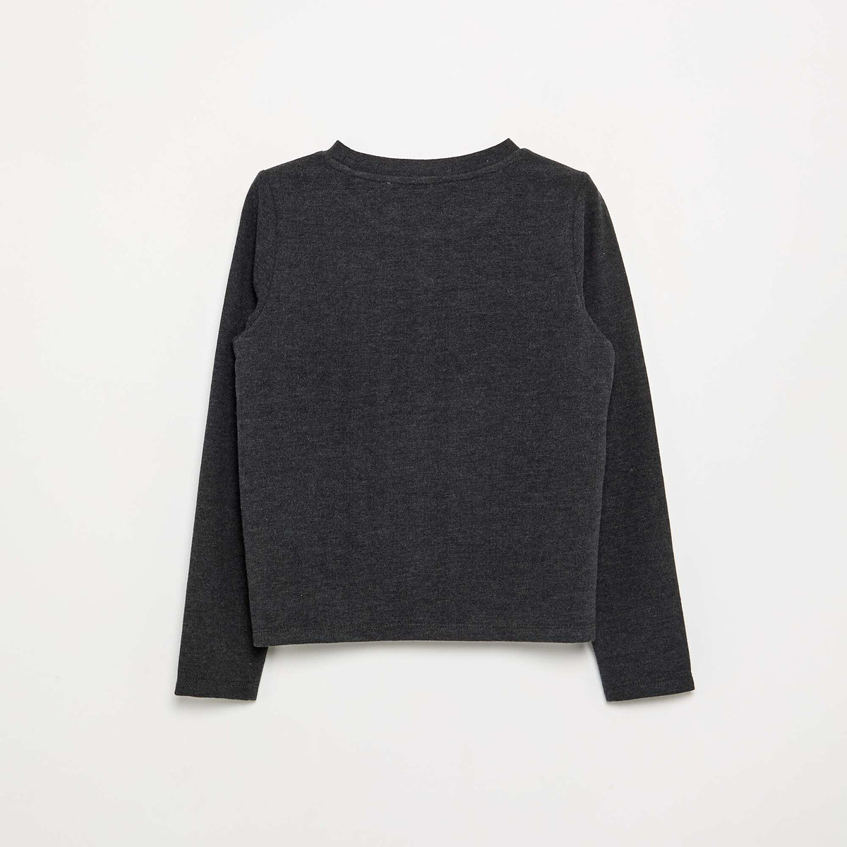T-shirt with pearl details DARK GRAY / ANTHRACITE