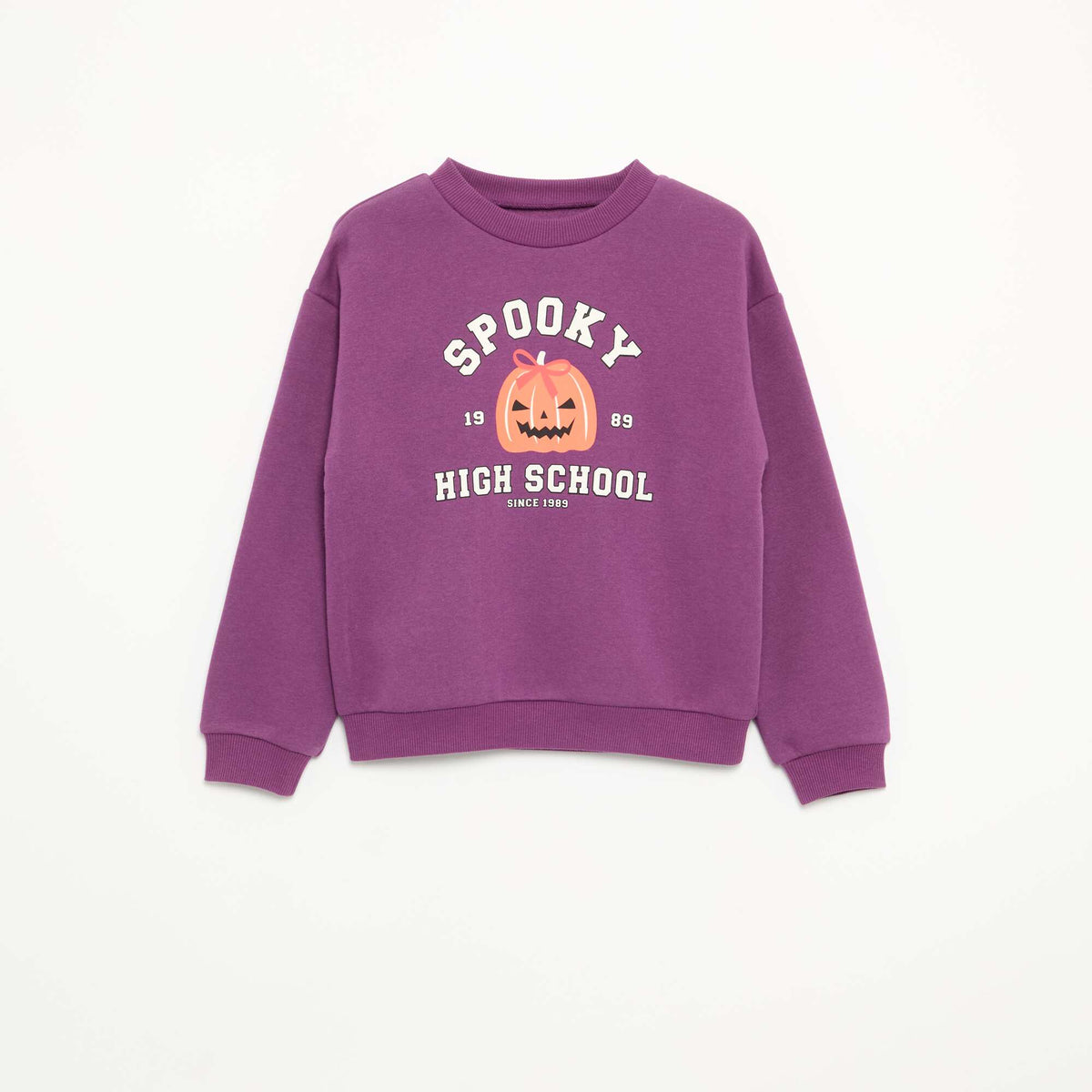 Fleece \'Halloween\' Sweatshirt BLACK